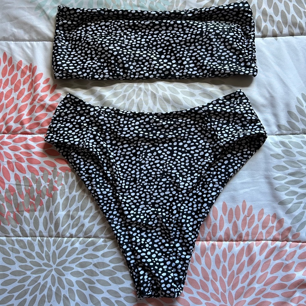 Bandeau Polka Dot Bikini